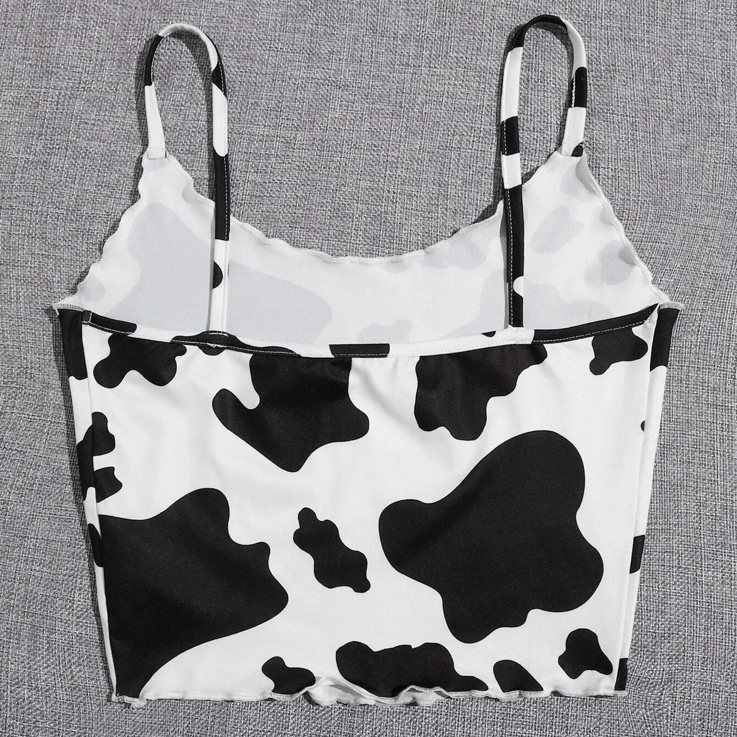 Vintage Cow Print Sleeveless Tank Top