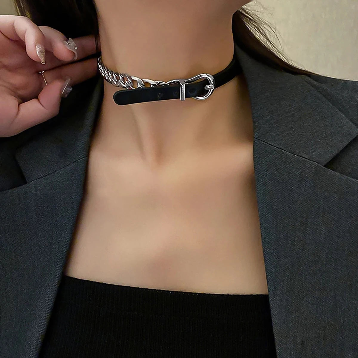 Punk Leather Choker