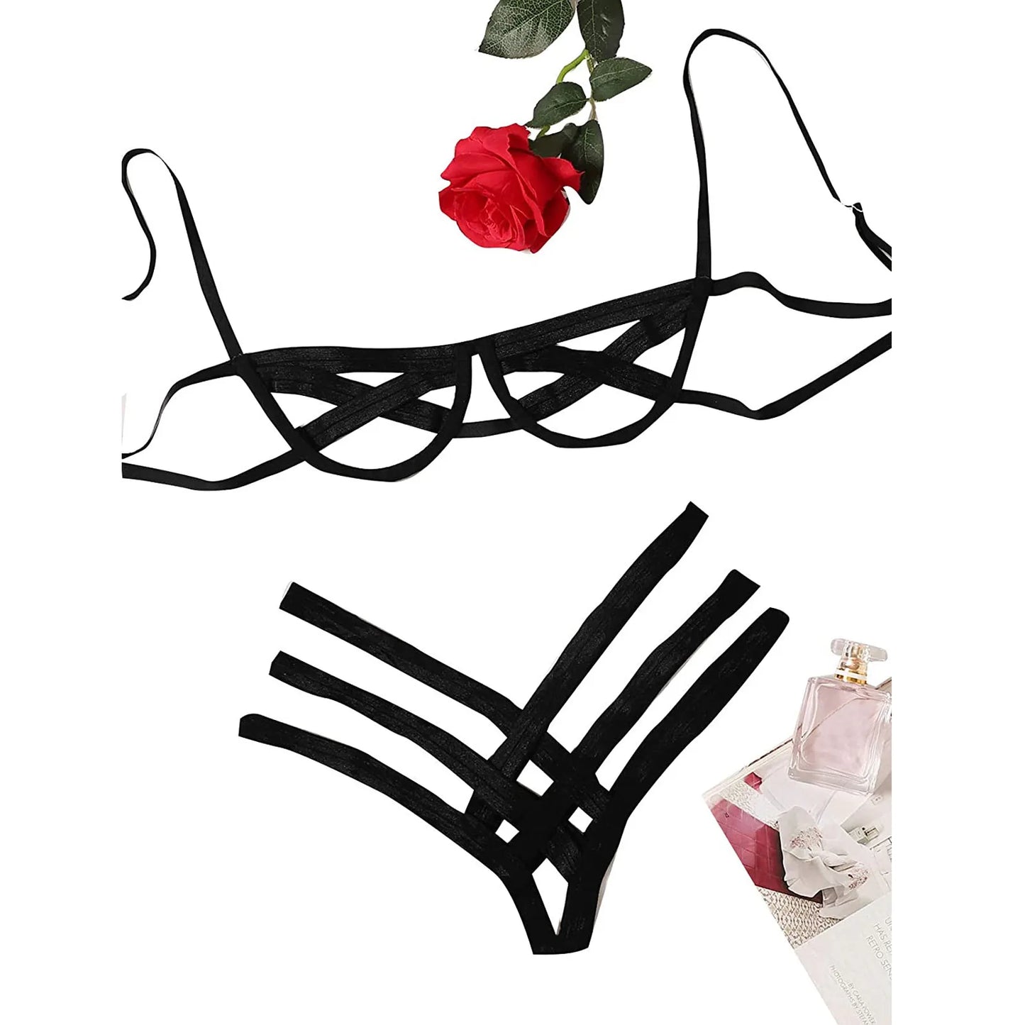 Mesh Hollow Out Lingerie Set