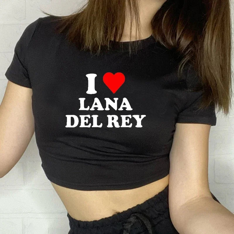 I Love Lana Del Rey Red Love Heart Women's Baby Tee