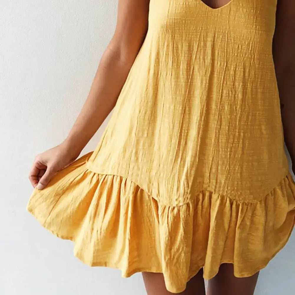 Boho Breeze Organza Mini Dress