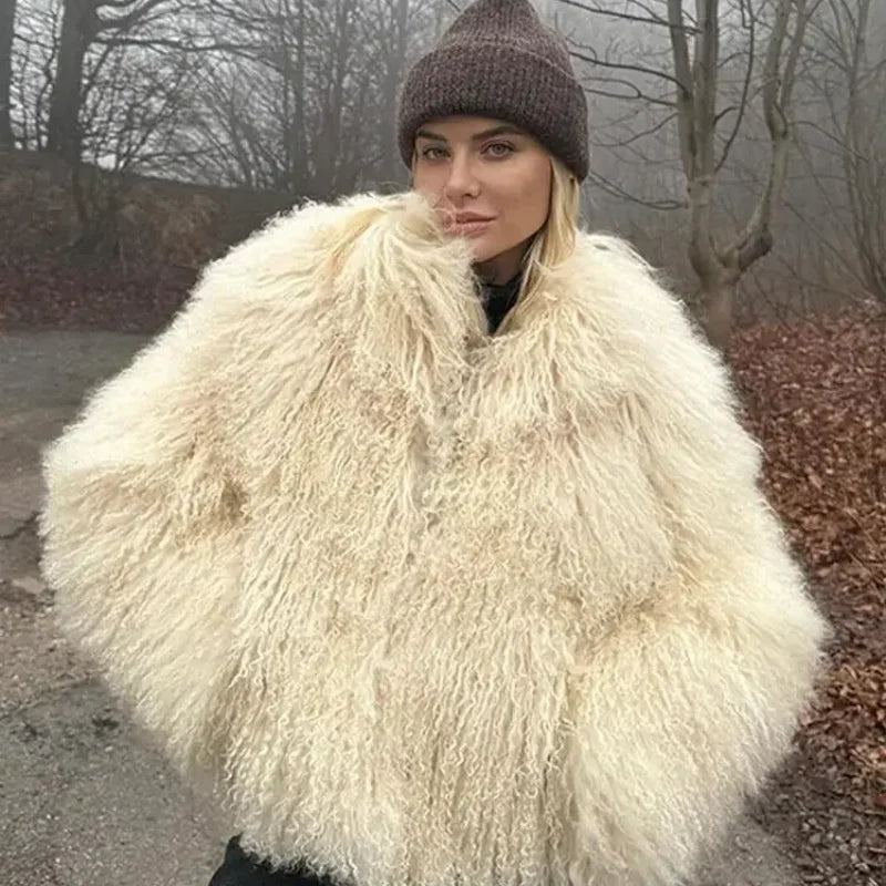 Fluffy Faux Fur Elsa Snow Queen Jacket