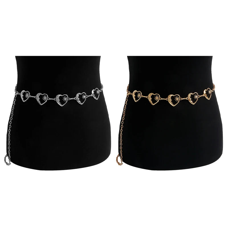 Punk Moon Metal Chain Belt