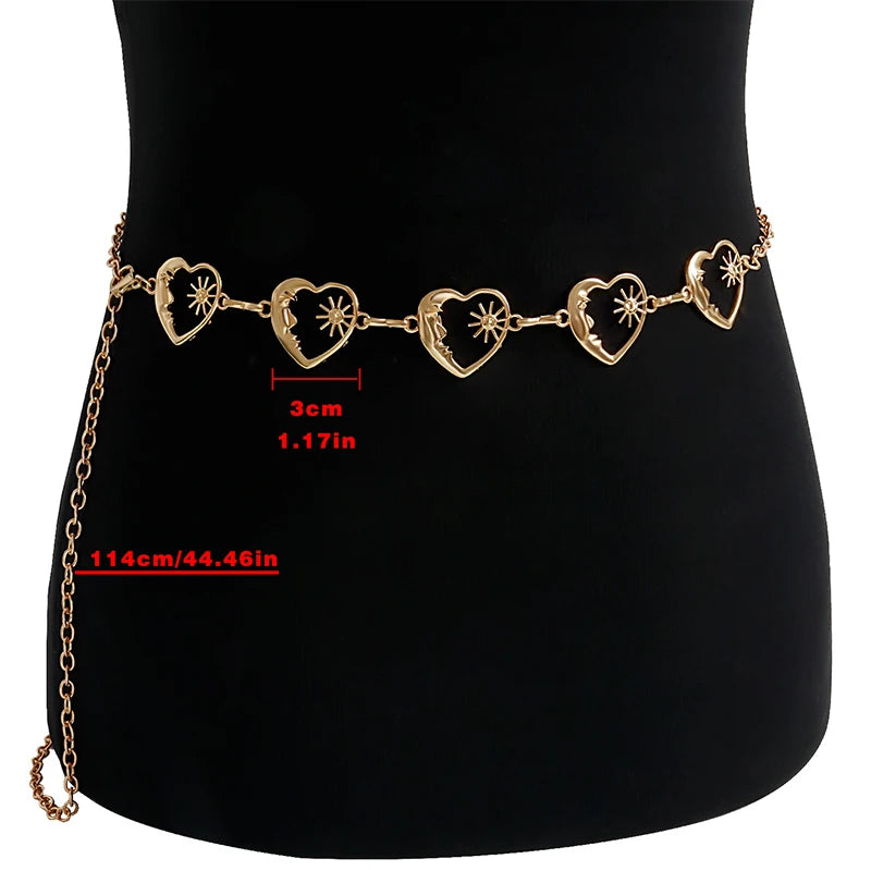 Punk Moon Metal Chain Belt