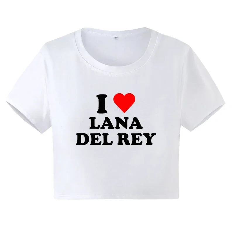 I Love Lana Del Rey Red Love Heart Women's Baby Tee