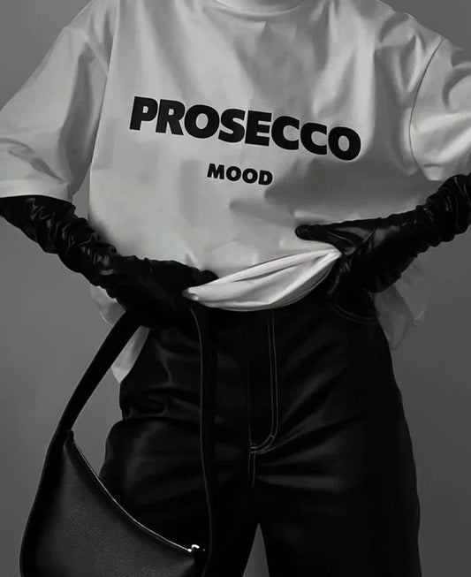 Prosecco Mood Oversized Womens Tee