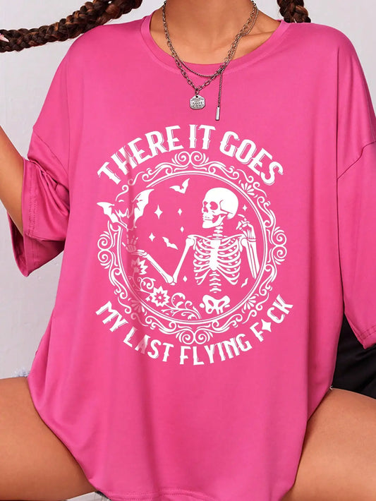 There It Goes My Last Flying F Skeletons Halloween Tee