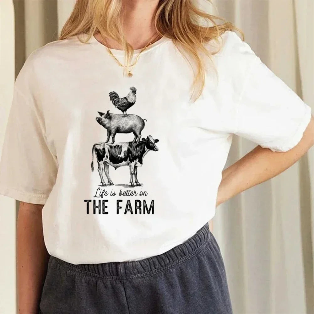 Life Is Better On The Farm Animal Casual Tee