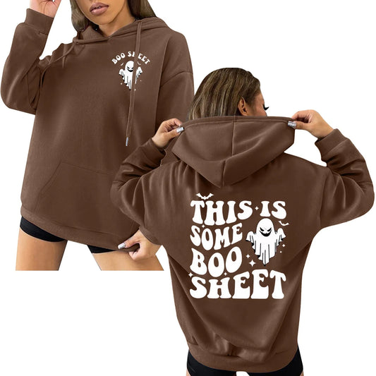 Oversized Boo Sheet Halloween Hoodie