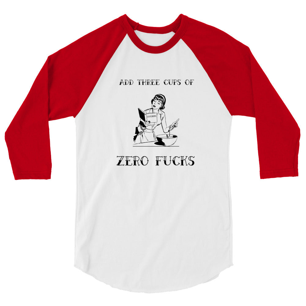 Zero Fucks Women's Baseball Tee